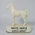 Vintage White Horse Scotch Whiskey horse figurine
