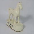 Vintage White Horse Scotch Whiskey horse figurine