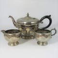 Vintage silverplated tea set with tray