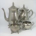 Vintage Coffee and teapot with milk jug and sugar bowl