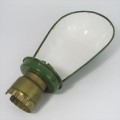 Vintage green enamel lamp shade