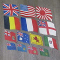 Lot of 14 larger bunting paper flags - vintage