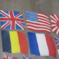 Lot of 14 larger bunting paper flags - vintage