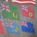 Lot of 14 bunting paper flags - vintage