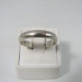 Sterling Silver wedding band ring - weighs 3,3g - Size Q