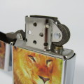 Original Stainless Steel Zippo with Lion printing - excellent condition