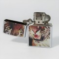 Original Stainless Steel Zippo with Tiger printing - excellent condition