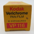 Kodak verichrome pan VP116 film in box plus spool - expired in March 1976