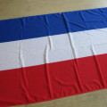 Blue, White and Red banner flag - very long - 206 x 119cm