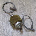 WW2 and later 25 pounder 88mm canon barrel cleaner with cables