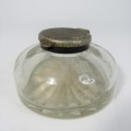 Vintage round ink pot with lid