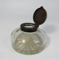 Vintage round ink pot with lid