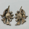 Pair of Silver marcasite earrings - Vintage
