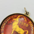 Rhodesia 1950 Two Shilling enameled and made into pendant