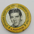 1956 Springbok Rugby tour tinnie badge - Wilf Rosenberg