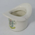Antique Semma porcelain match holder with striker bottom