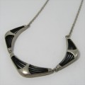 Vintage African motif necklace in sterling silver - weight 14.6g - 46cm