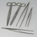 Lot of 5 Dentist tweezers and scissors - unused