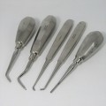 Lot of 5 dentist tools - stainless steel
