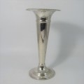 Vintage EPNS silver plated flower vase - 18cm