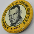 1956 Springbok Rugby tour Chris Kock tinnie badge
