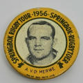 1956 Springbok Rugby tour Bertus van der Merwe tinnie badge