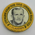 1956 Springbok Rugby tour John Claassen tinnie badge