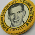 1956 Springbok Rugby tour Dan de Villiers tinnie badge
