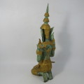 Vintage Bronze Thepanom Temple keeper of Thailand statue - 32cm