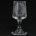 Set of 10 vintage SA Womans Auxiliary Naval Service (SWAN) small liqueur glasses - circa 1970`s