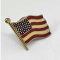 USA flag pin badge