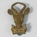 SADF Infantry bokkop cap and SA collar badge