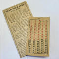 Vintage Paarl Golf Club Rule Card and Score sheet