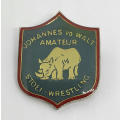 Johannes vd Walt Amateur stoei - Wrestling badge