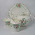 Vintage Adderley porcelain teapot, milk jug, sugar bowl and cookie platter