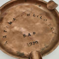 1970 SA Police Katima Mulilo Eastern Caprivi zone copper ashtray - rare