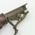 Antique leather gun shot flask - leather damaged