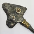 Handmade sterling silver stingray brooch - Weighs 27,1g