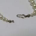 Imitation pearl necklace with broken clasp - as per photo