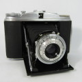Vintage ASGFA Isolette II folding camera with Vario shutter and AGFA Agnar 1:4.5/85 lens in pouch