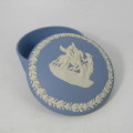 Vintage Wedgwood Jasperware trinket bowl with lid