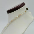 Vintage crystal necklace with brass clasp