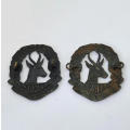 Pair of SA Army First Reserve Brigade badges