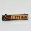 South African Army Zietsman name badge