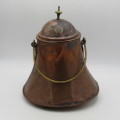Antique copper ``Doofpot`` for hot coal - probably Dutch - possible old Cape Copper - hole in bottom