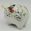 Vintage Old Foley porcelain piggy bank money box