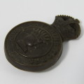 British Army Catering Corps bakelite badge with fold-over clips