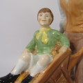 Vintage Coalport Autumn Leaves porcelain figurine with wooden stand - #195 of 150