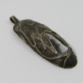 Handmade Sterling Silver African mask pendant - weighs 4,5g