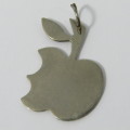 Sterling Silver bitten apple pendant - weighs 3,2g